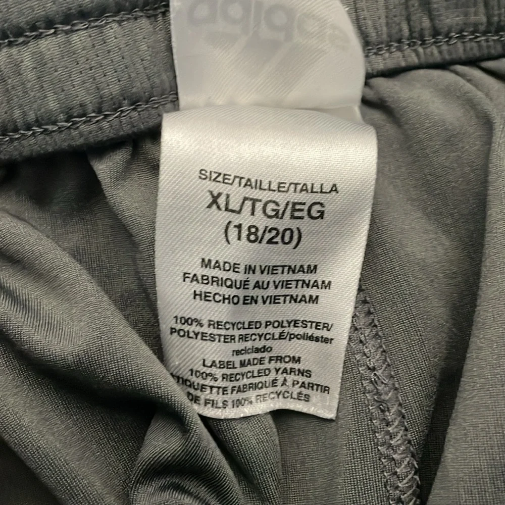 Adidas Charcoal Shorts with White Stripes - Picture 4 of 4